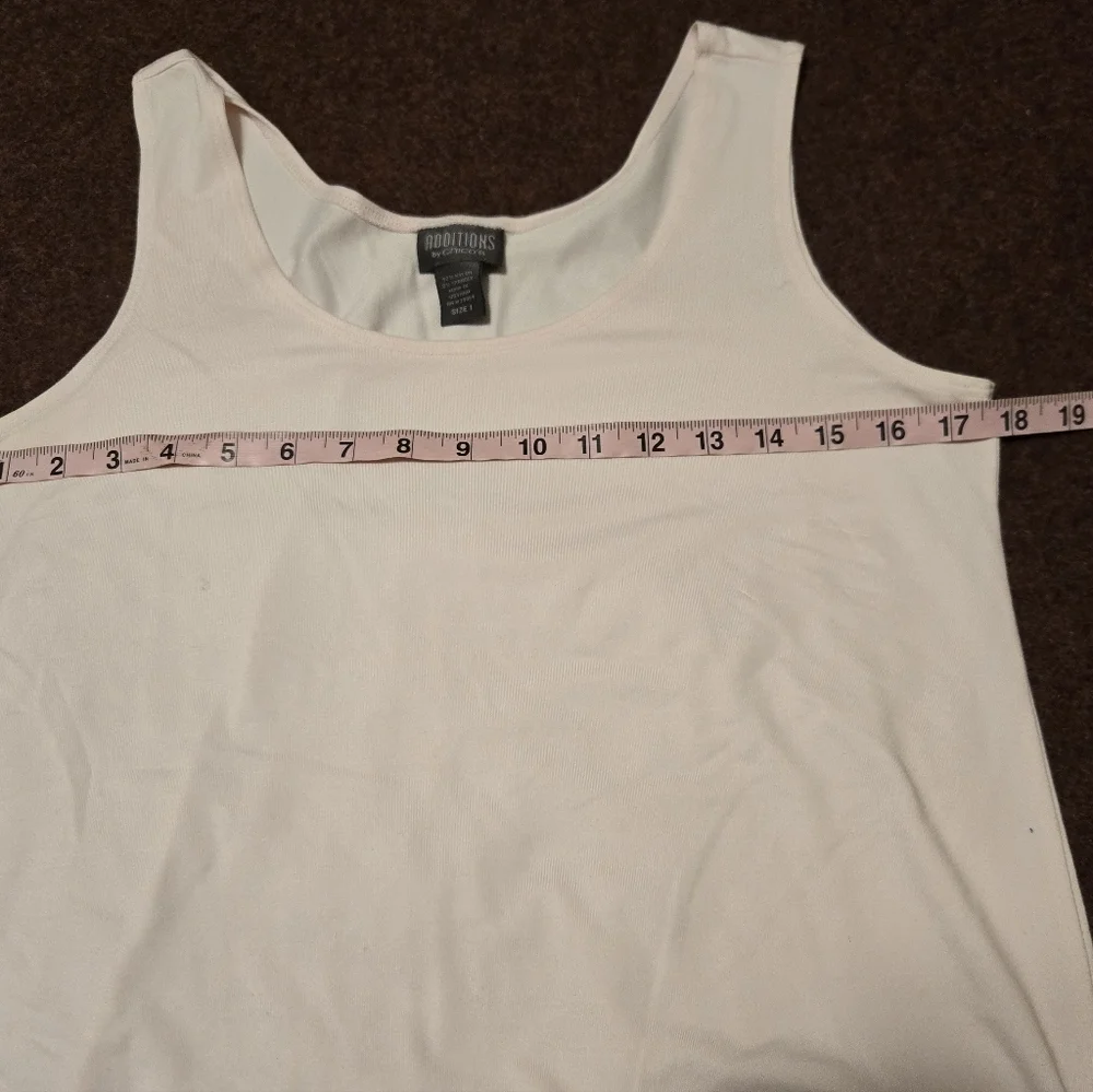 Addition's By Chico's Size 1 (US 6) Light Pink Stretchy Tank Grwat For Layering - Picture 3 of 4